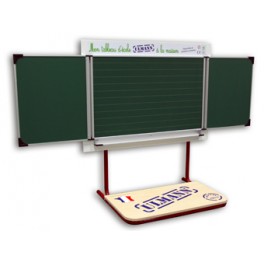 TABLEAU ENFANT ECOLE MIXTE 60x100 VERT SUR CHÂSSIS PORTEUR 