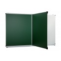 Tableau formant diptyque mixte vert / blanc