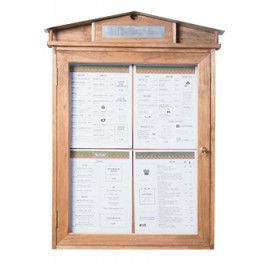 PORTE MENU LED GAMME RUSTIC EN BOIS COLORIS ACAJOU FIXATION MURALE