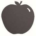 Ardoise noire pour restaurants - Silhouette murale POMME