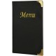 Protège-menus classique noir