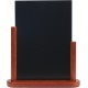 Porte-menu de table cadre bois coloris acajou