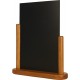 Porte-menu de table cadre bois coloris teck