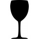 Ardoise noire pour restaurants - Silhouette murale VERRE