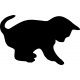 Ardoise noire pour restaurants - Silhouette murale CHAT